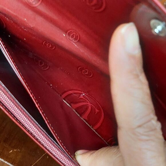 Cartier Happy Birthday Red Bordeaux Patent Leather Wallet - Picture 16 of 16